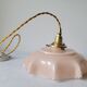 Suspension en opaline rose