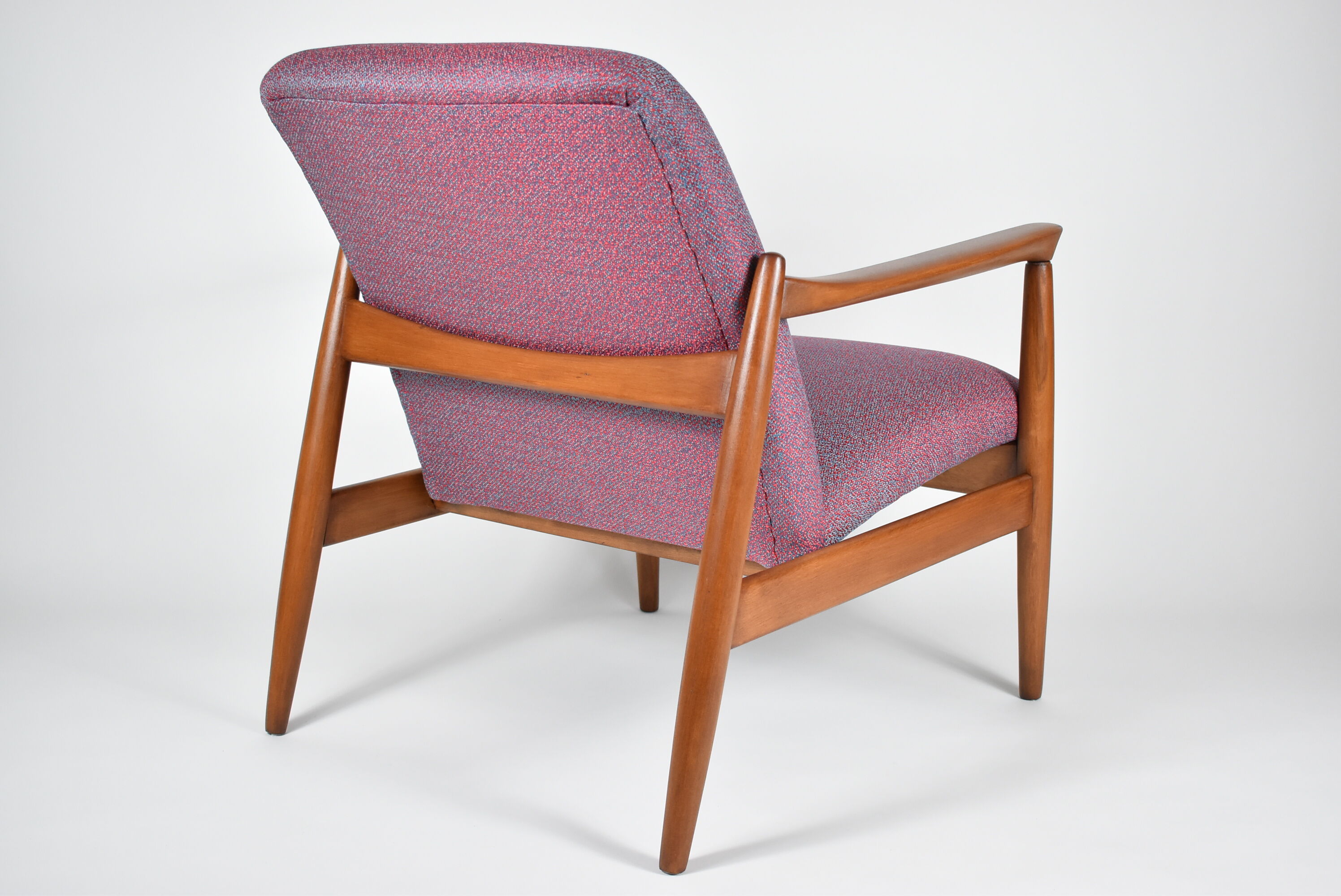 Original restored armchair GFM-64, signed by designer E.Homa, 1960s