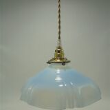 Blue opaline hanging lamp