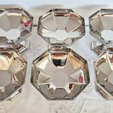 Stainless steel ice cream cups, hexagonal shape (ref2)