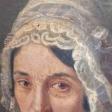 Portrait huile sur toile XIXème