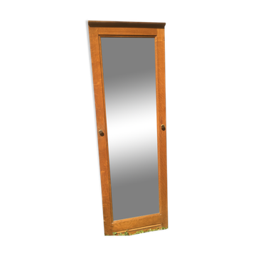 Miroir biseauté cadre chêne