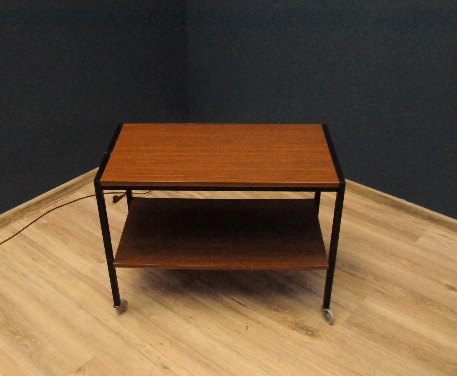 Danish coffee table on modern wheels