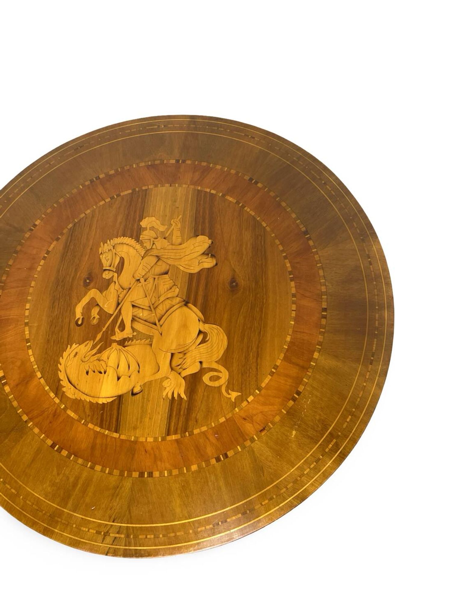 an antique Italian Sorrento occasional table top, from the 19th