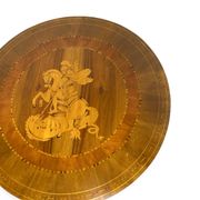 an antique Italian Sorrento occasional table top, from the 19th