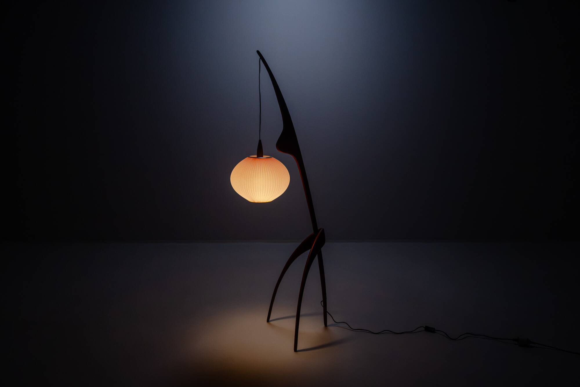 Floor lamp Praying Mantis by Rispal, France, 1950s