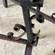 Pair of vintage steel brutalist andirons