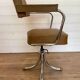 Fauteuil de Bureau Pivotant Vintage 1970 – Style Space Age Chrome & Camel