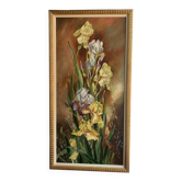 Vintage Oil Painting of Irises