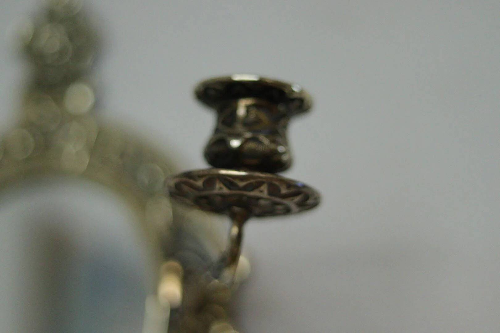 Single vintage Swedish brass sconce