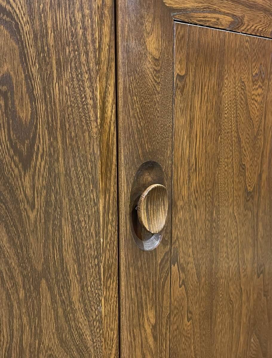 ERCOL English elm corner cabinet from the 1970s