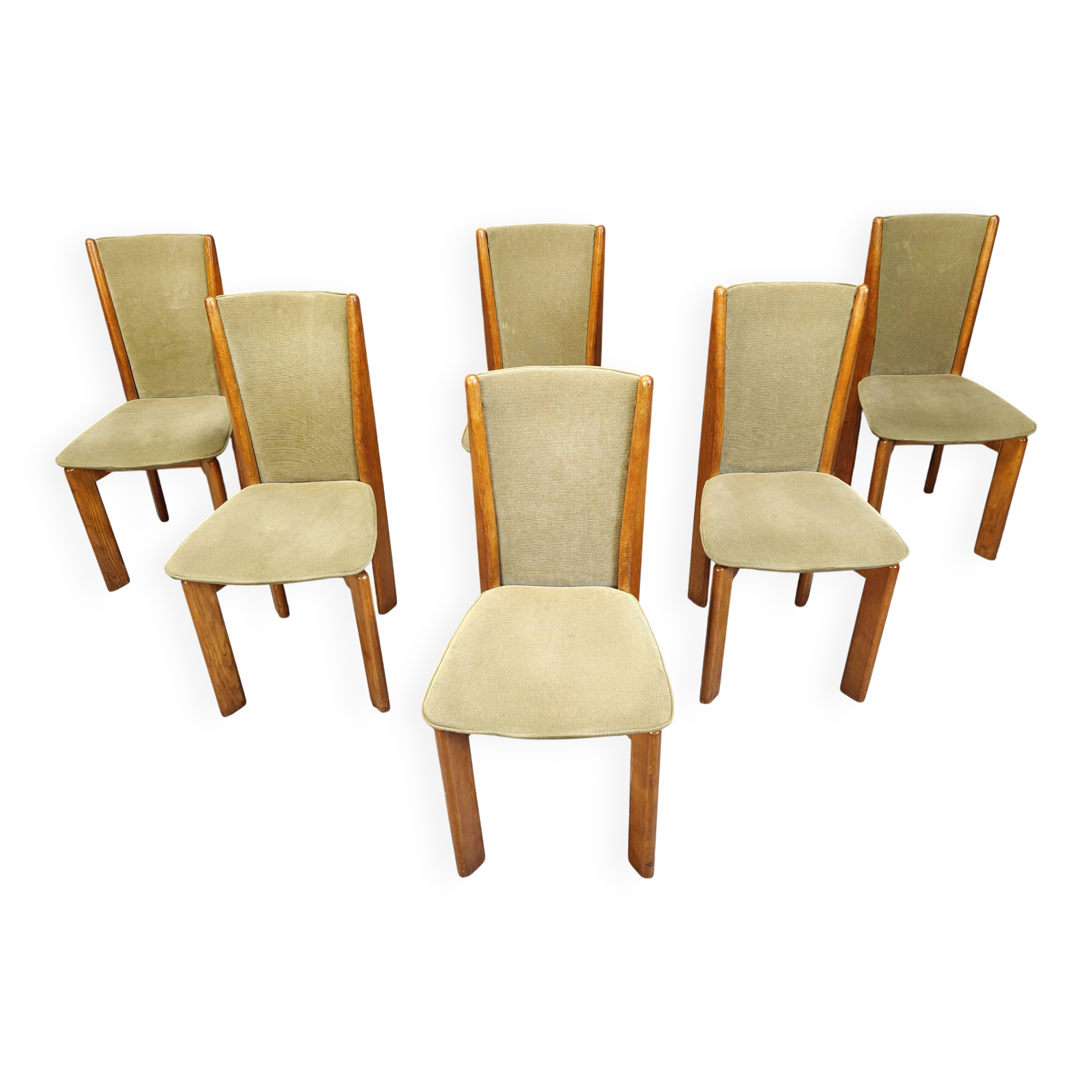 Vintage danish dining chairs set of 6 - 1970s