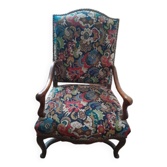 Fauteuil multicolore tapissier