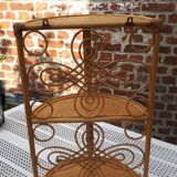 Rattan wall shelf
