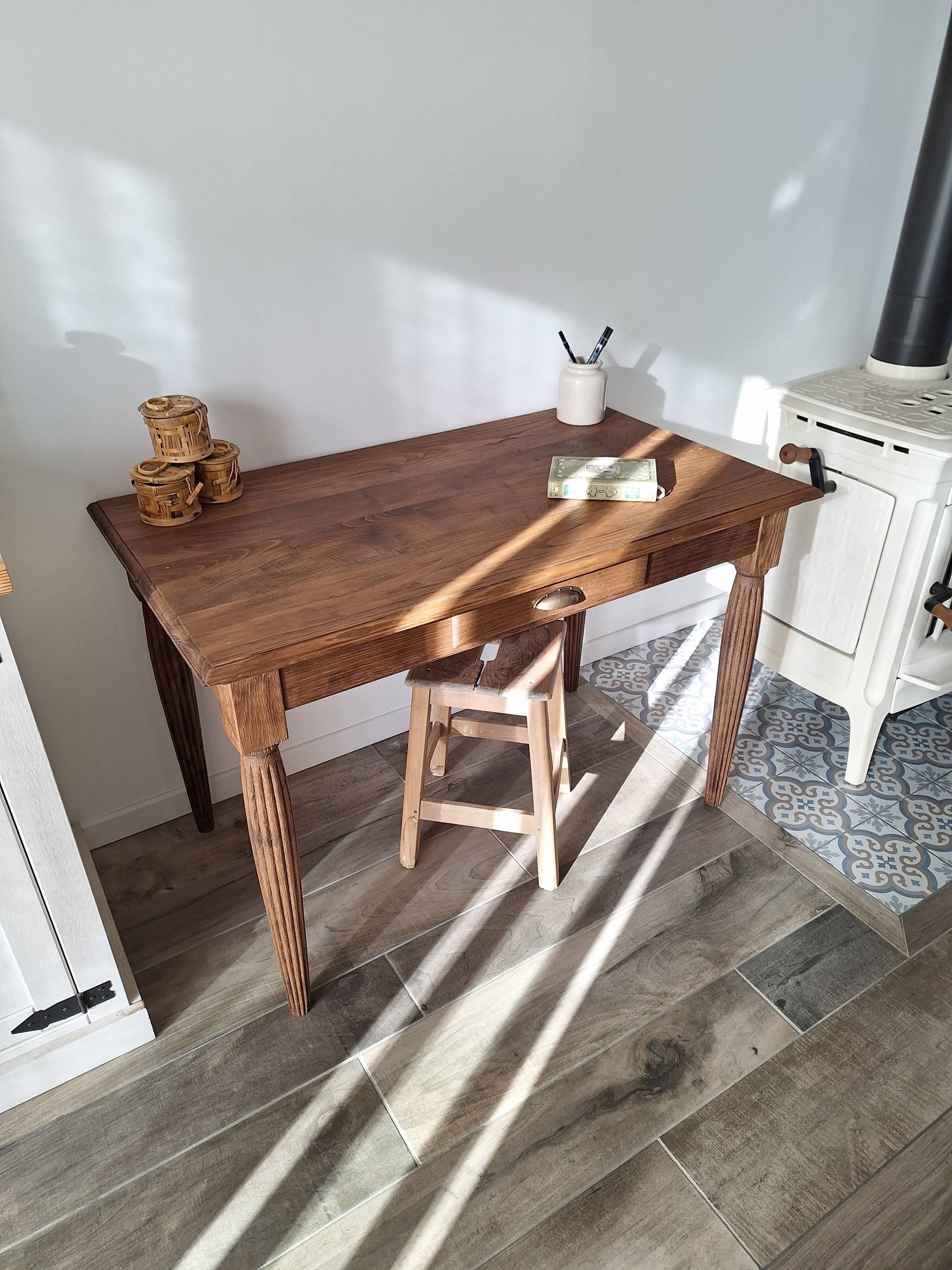 Oak farmhouse table in country style