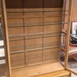 Limed oak display case from the 1940s