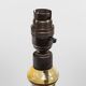 1950s Italian Amber Dimpled Textured Glass Table Lamp