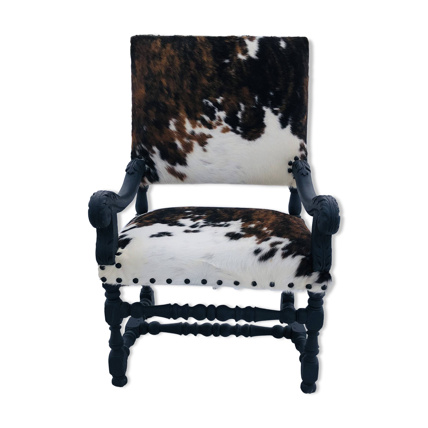 Cowhide armchair