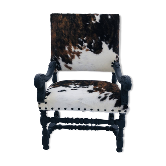 Cowhide armchair