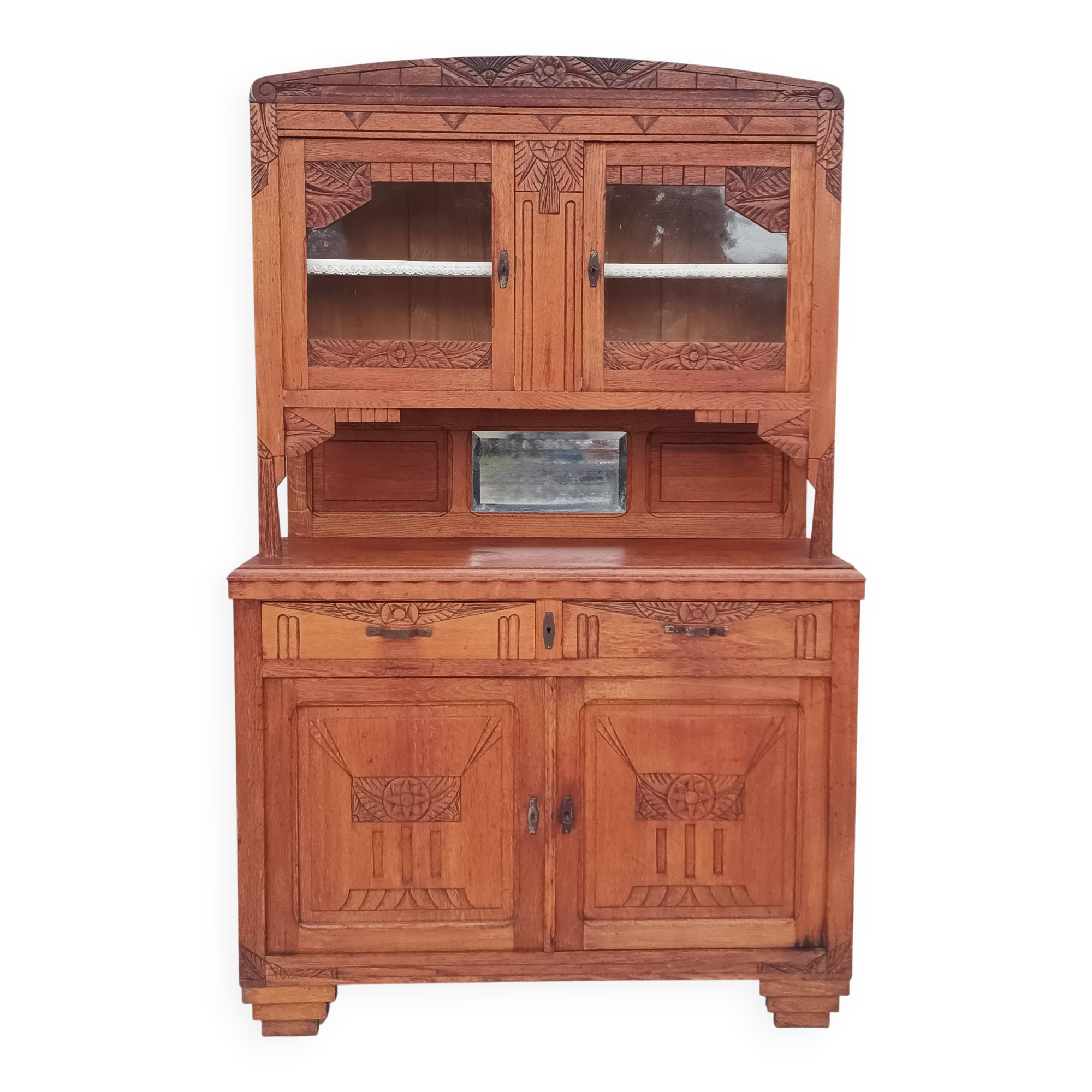 Art Deco period carved oak sideboard