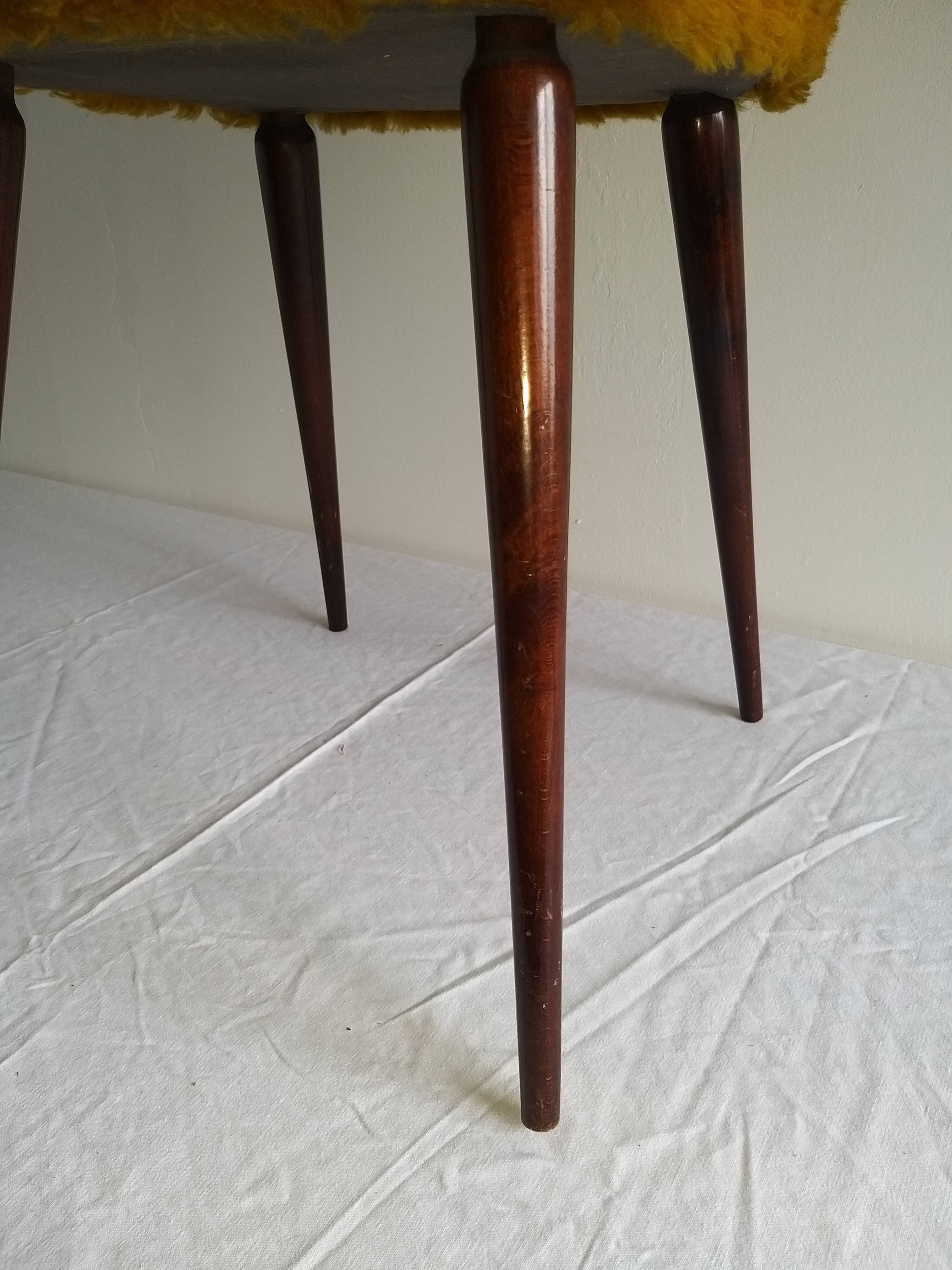 Vintage mustard barrel chair