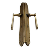 Pair of Louis XVI style beaded bronze door handles