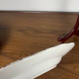 Set of 6 English flat plates, red tones