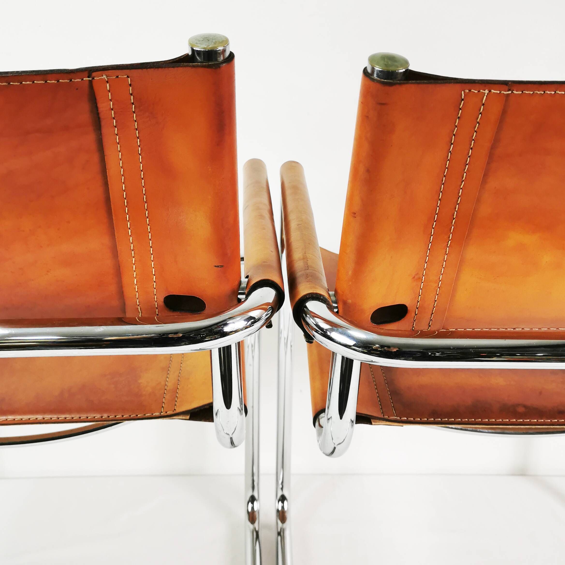 Pair of Bauhaus S34 chairs, designed by Mart Stam, Bulthaup, Germany, 1980s