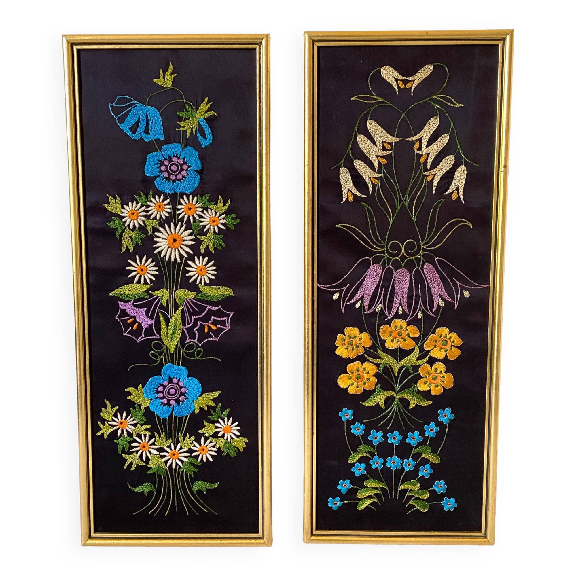 Framed vintage embroidery