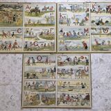 3 placards cartonnés 1920 alphabet des vacances ed bernard carant, dessins de la neziere, de a à z