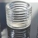 Set of 3 vintage ribbed pressed glass candle holders – 1970s
