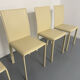 Set of 4 cream leather chairs contemporary design Colico Dress Up