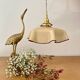 Vintage yellow opaline lampshade pendant light