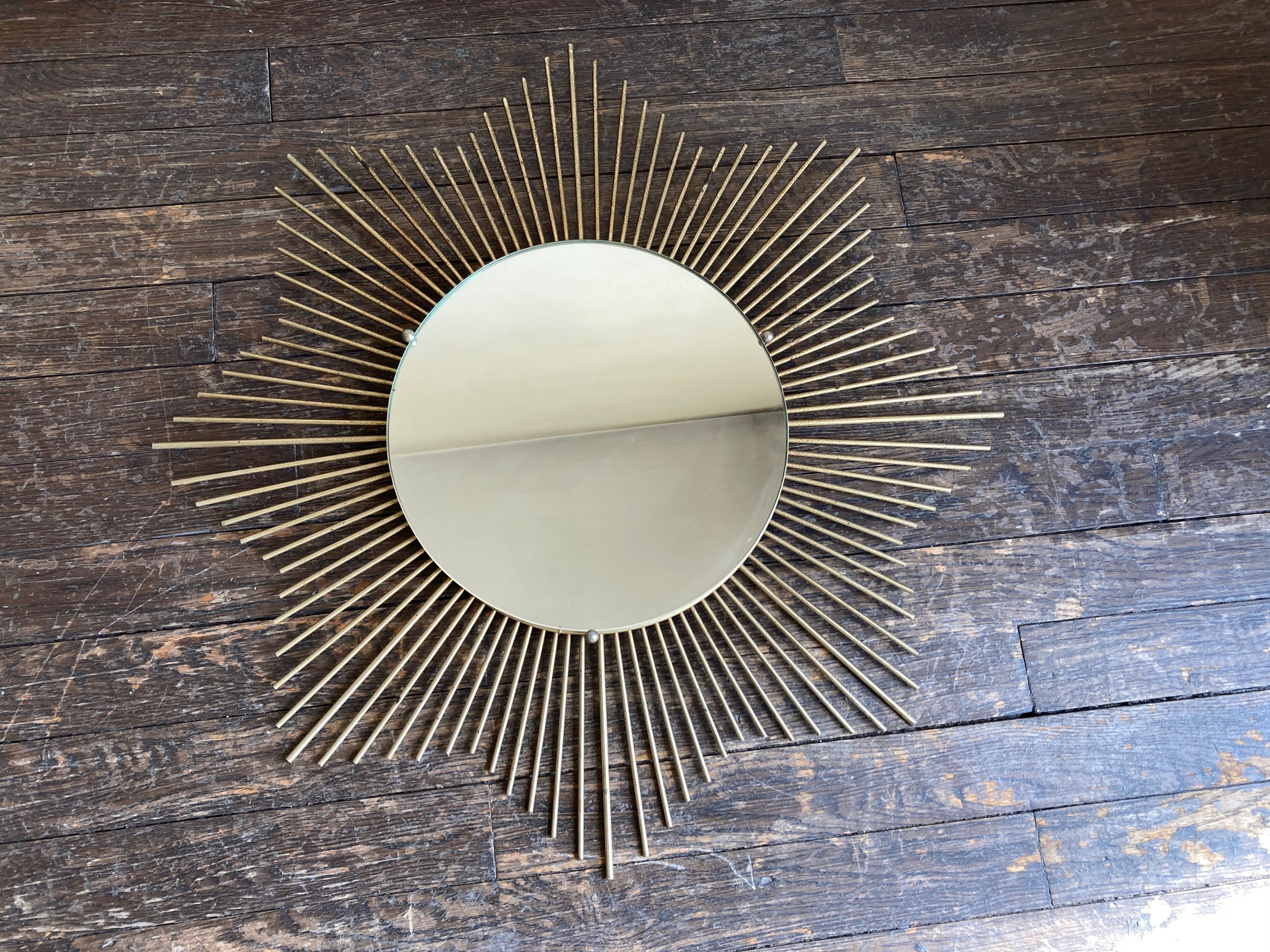 Sun mirror 1960 rn gilded metal