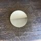 Miroir soleil 1960 rn métal doré