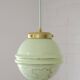 Art Deco Redesign Antique Mint Green Pendant Light Hanging Lamp 1930's