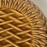 Set of 2 gien earthenware slush trivets - val d'or creation, imitation mustard yellow