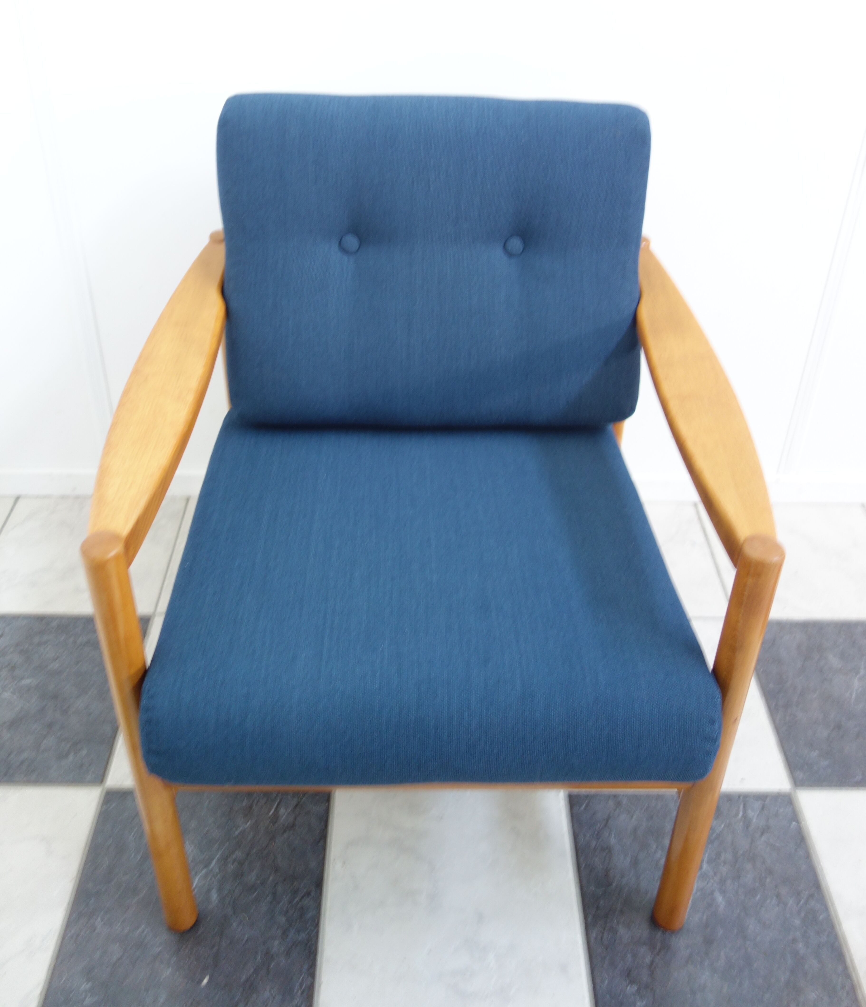 Walter knoll relax armchair 1960s in blue fabric