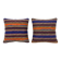 Set of 2 vintage kilim cushion covers 58x58 cm