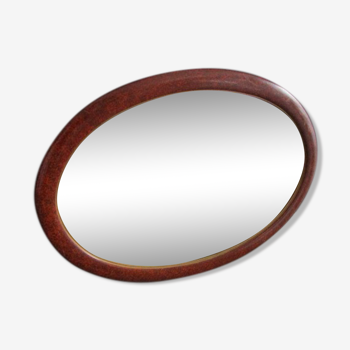 Oval art-deco mirror