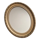 Vintage oval gold mirror