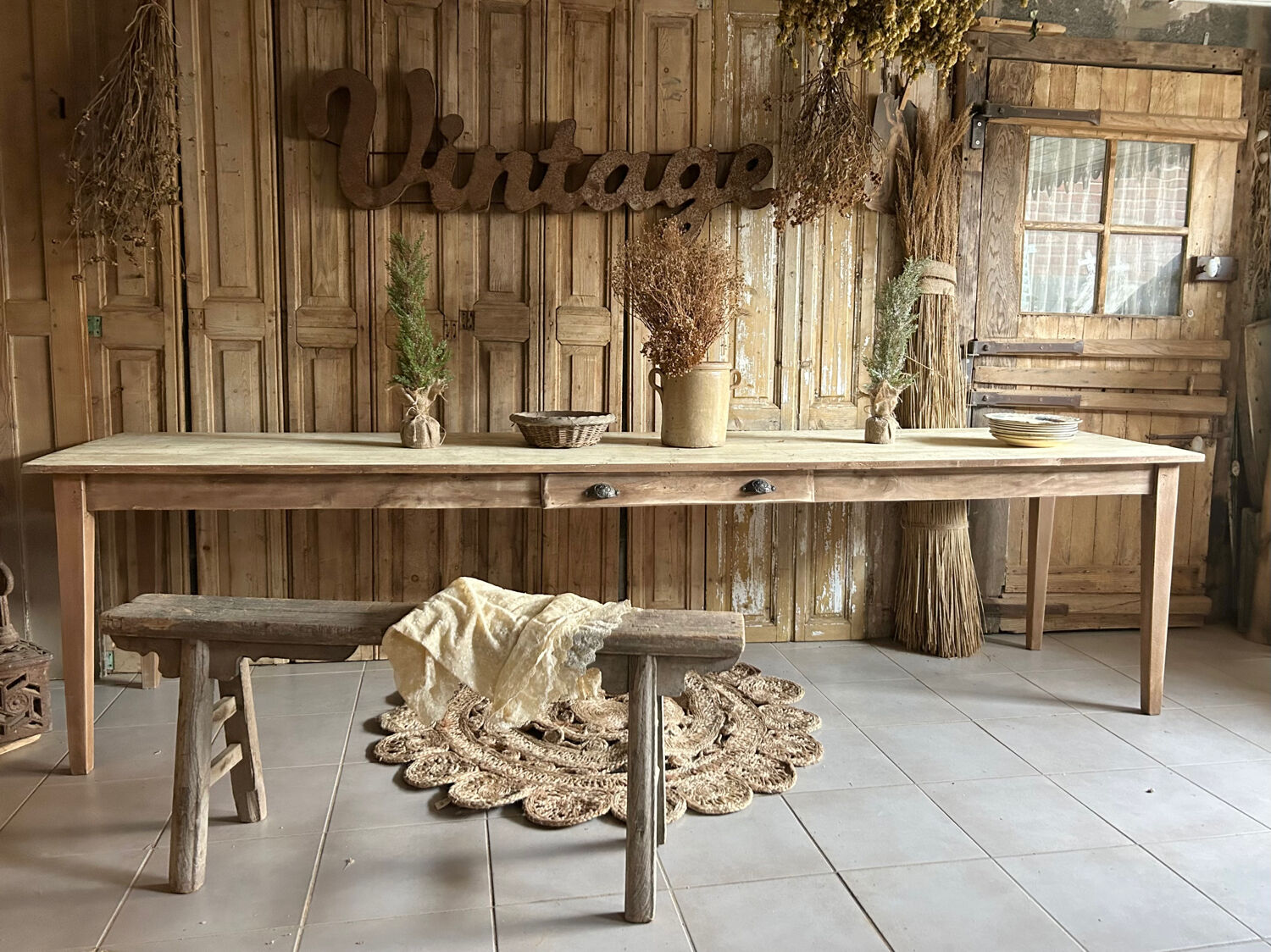 Large farmhouse table 292 cm