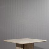 Low design side table in travertine, 1970s