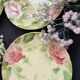 Exclusive antique dessert service in faience/terracotta with slip from 1900.