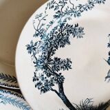 Lot de 6 assiettes plates en terre de fer Boulenger et Samaritaine coq canard