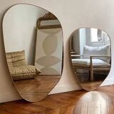 Large organic dune mirror - gold