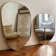 Large organic dune mirror - gold
