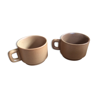 Duo of sandstone cups