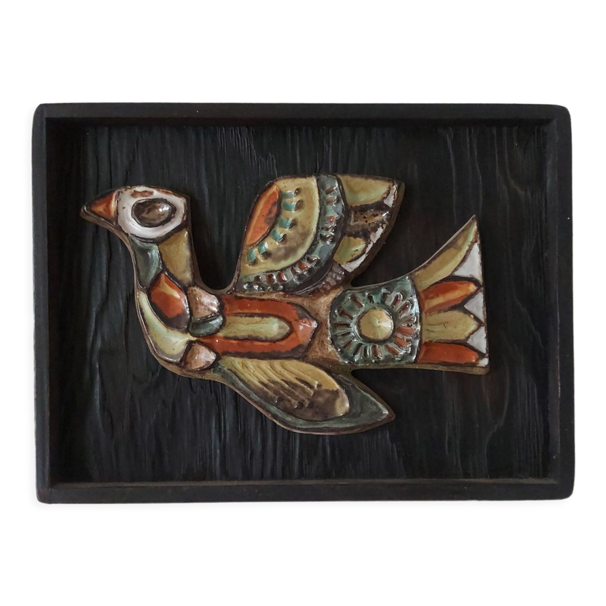 Plaque , ceramic roland zobel , the cyclades , anduze