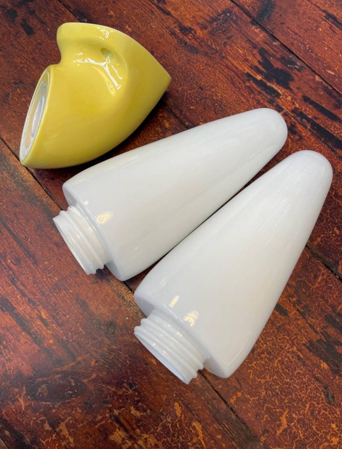 Vintage Bathroom Lamps in Ceramic by Ifö of Sweden with Opaline Shades from the 1960s